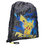 Vadobag gymnastiktaske pokã©mon pikachu 44x36x1cm sort