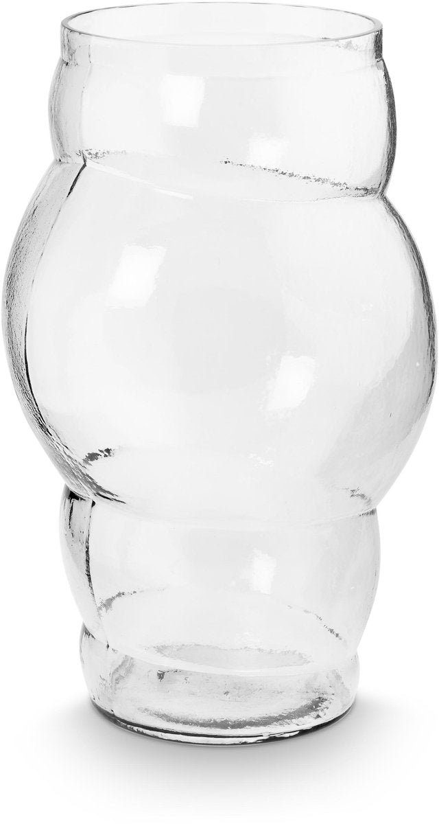 Vtwonen - bloemenvaas - woonaccessoires - transparant - glazen vaas - 24x35cm
