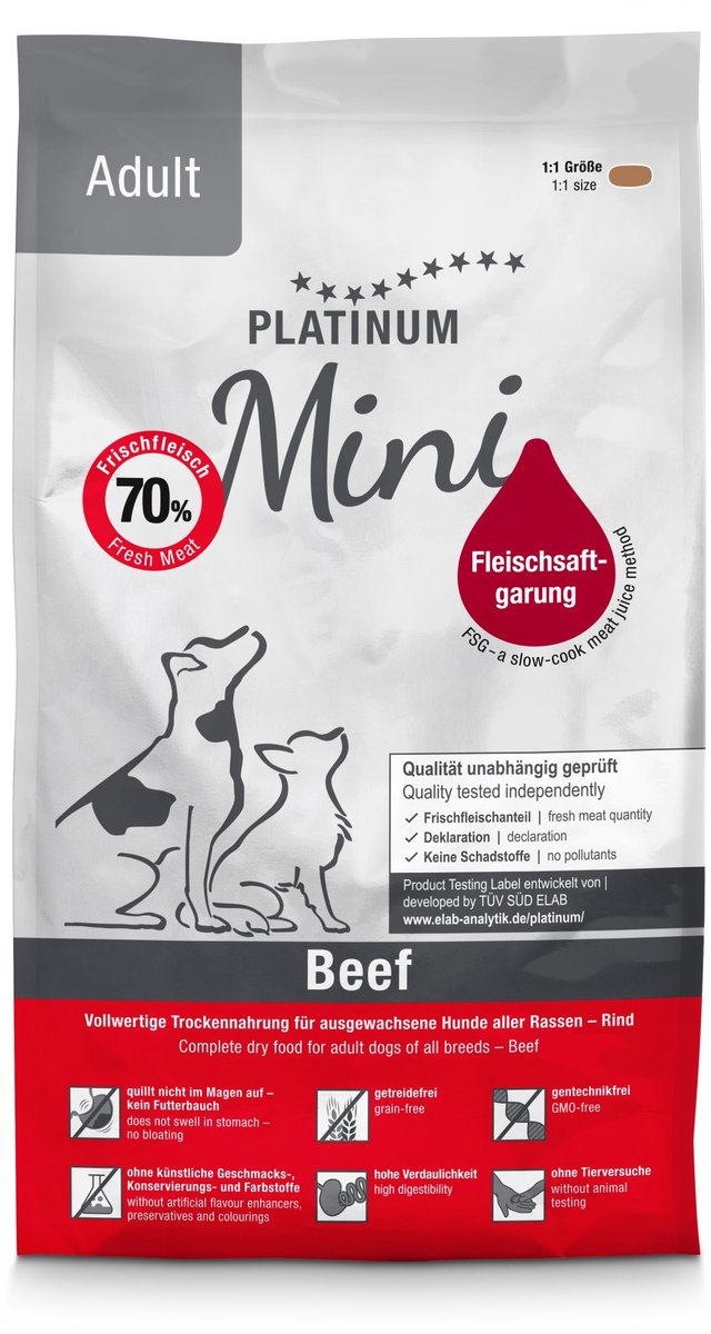 Platin voksen mini 900g | oksekød