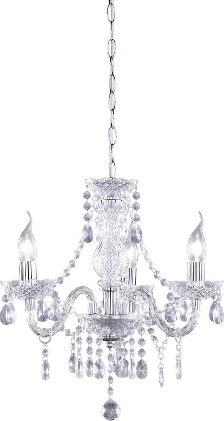 Rl live your light reality luster lysekrone - krom - ekskl. 3x e14 - tapet gennemsigtig - d: 46 cm