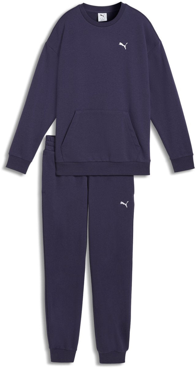 Puma afslappet sweatsuit tr cl træningsdragt til kvinder - dyb blomme