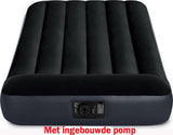Intex dobbelt pudestøtte klassisk luftseng med indbygget pumpe (220-240v) 99x191x25cm