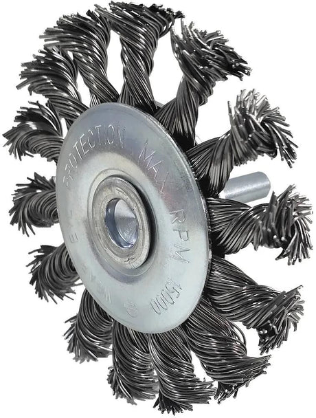 Ks tools rund ståltrådsbørste rund børste med 6 mm skaft ks-værktøj 75x12 mm