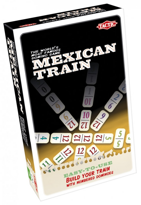 Tactic Mexican Train – brætspil – kompakt udgave – klassisk dominospil – fra 7 år – 2 eller flere spillere