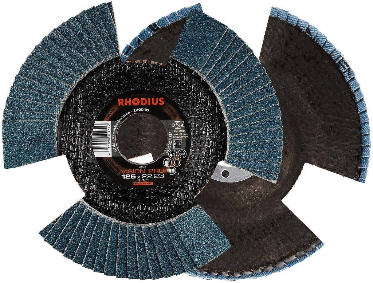 Rhodius lamellenscheibe vision pro takkede skiver vision p 60 125x22,23