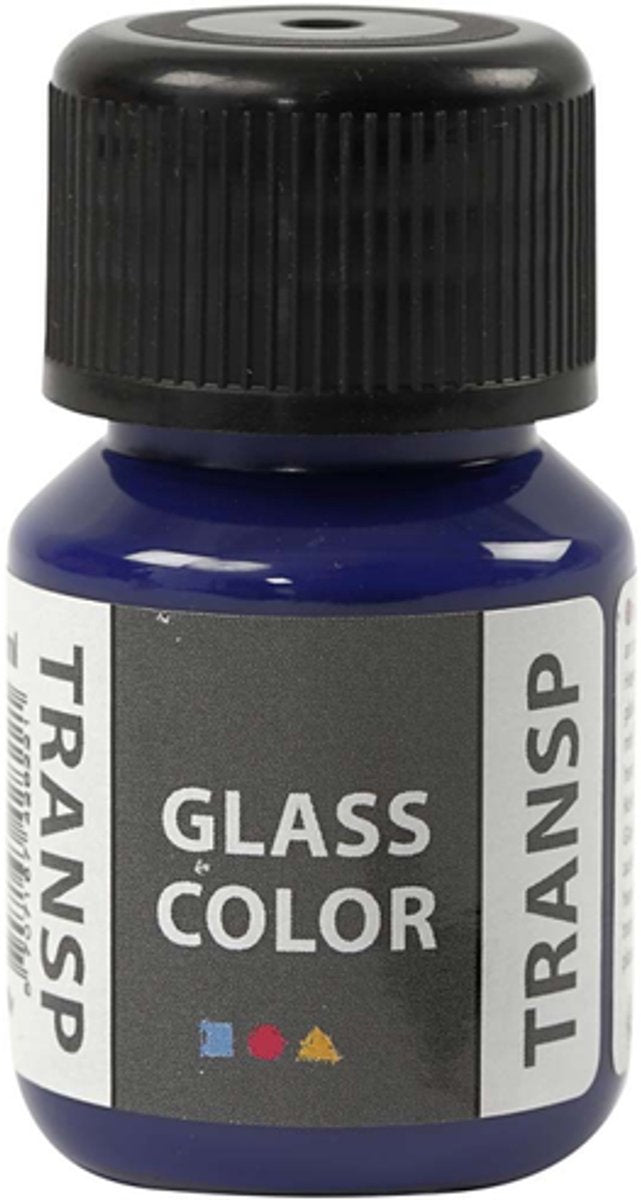 Creativ firma creotime glas-porcelæn maling glas farve 30 ml blå