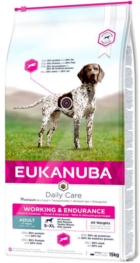 Eukanuba arbejdsudholdenhed - tørt hundefoder - 15 kg - komplet dyrefoder