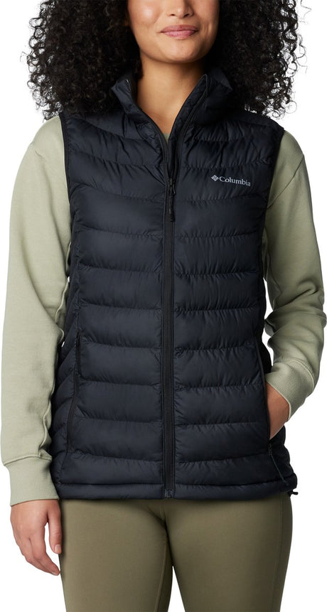 Columbia powder lite™ ii vest udendørs kropsvarmer til kvinder - sort - størrelse l