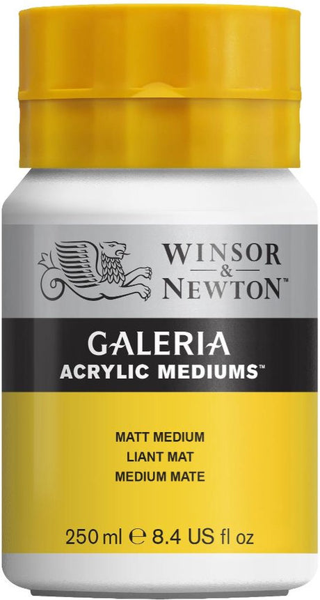 Winsor Newton 3040821 Galeria Matt Medium 250ml – Akryl Medium for mat finish Øget gennemsigtighed