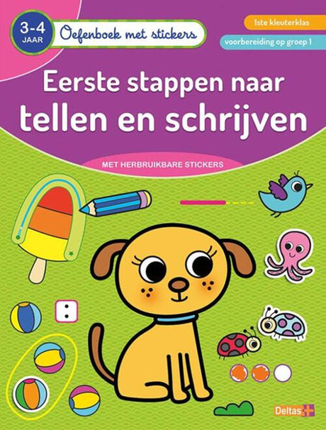 Deltas Øvelsesbog med klistermærker - Tælling og skrivning (3-4 år)