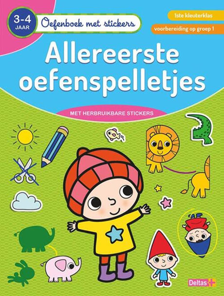 Deltas Øvelsesbog med klistermærker - Allerede øvelsesspil (3-4 år)