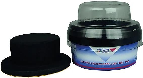 Profi farvekontrol pulverkontrol sort pulver 100gr. inkl. puder