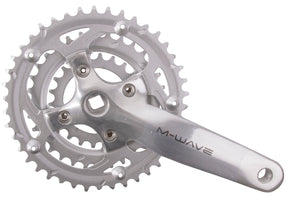 M-Wave Crankset 22 32 42t 170mm 7-8 Speed Silver