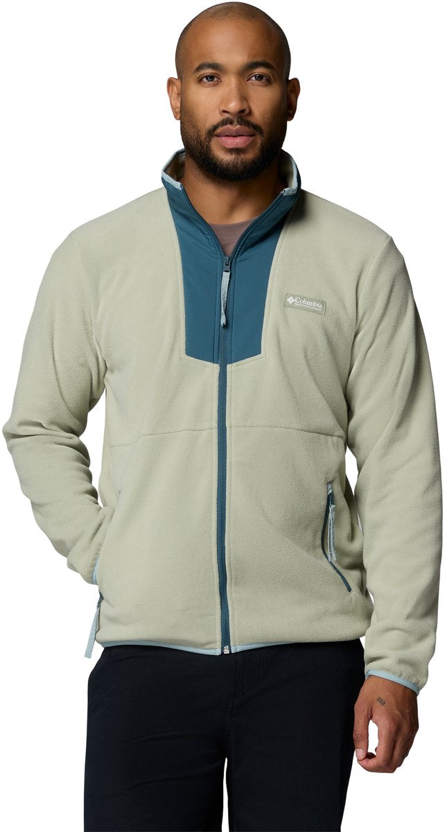 Columbia sequoia grove™ fleece til mænd med fuld lynlås - safari, everblue