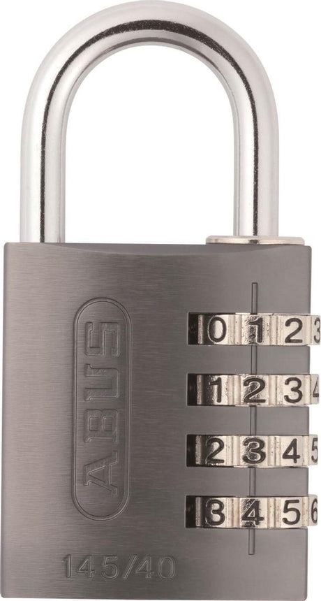 Abusnummer hængelås 145 40 Titanium Gray - 7 cm