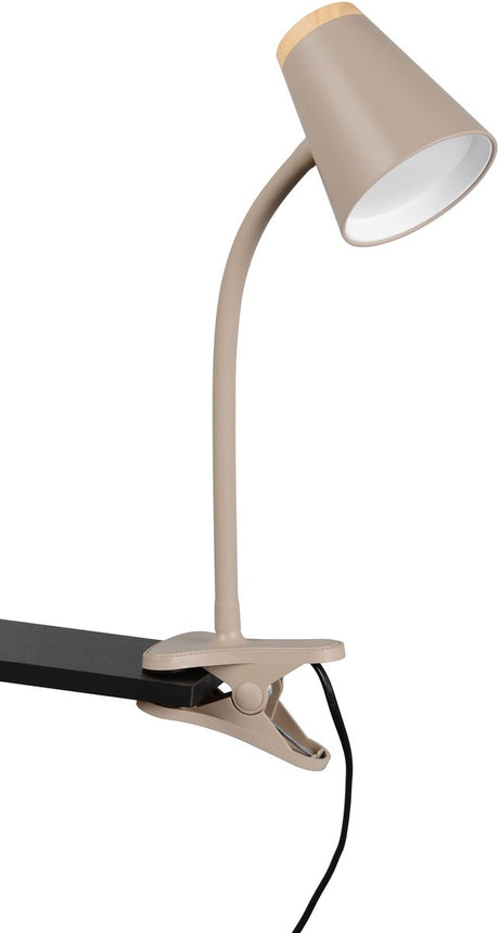 Rl live your light reality pongo - klemme lys - beige - inkl. 1x SMD 4,5 W - fleksibel - højspændings LED printkort - ikke dæmpbar - klemlampe