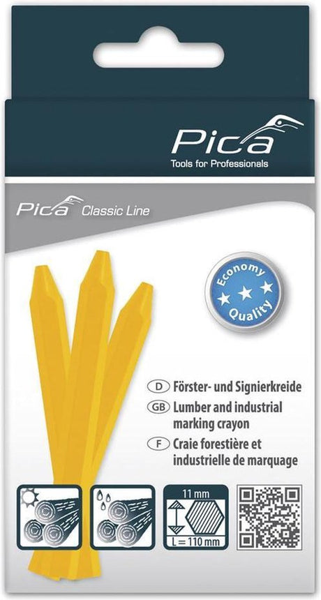 Pica 591 44 markering kridt eco - 11x110mm - 12 stykker - gul