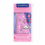 Geometrisk sæt enhjørning 15cm, 5 stk.