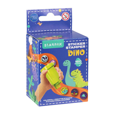 Klistermærke stempel dino, 160 stk.