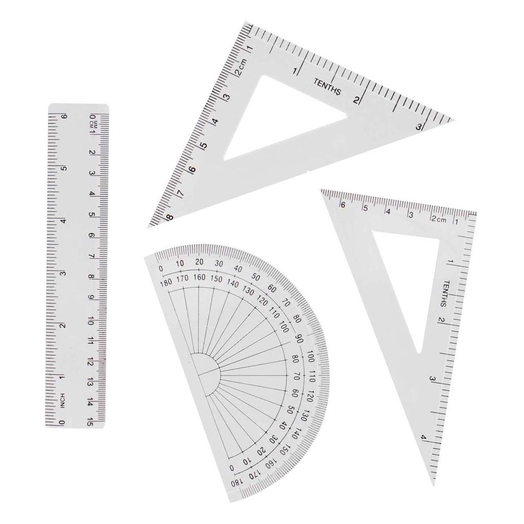 Geometrisæt 15 cm, 4 stk.