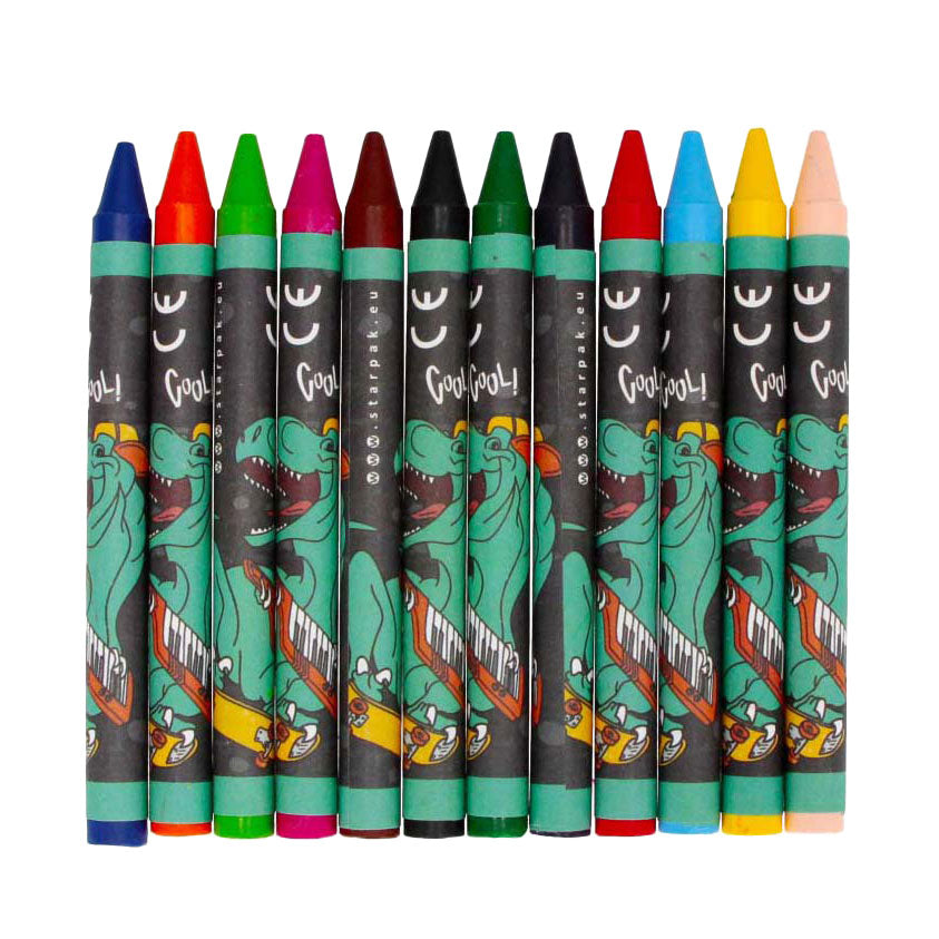 Voks farveblyant skate dino, 12 stk.