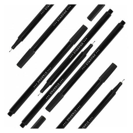 Fineliner rund 0,4 sort, 20 stk.