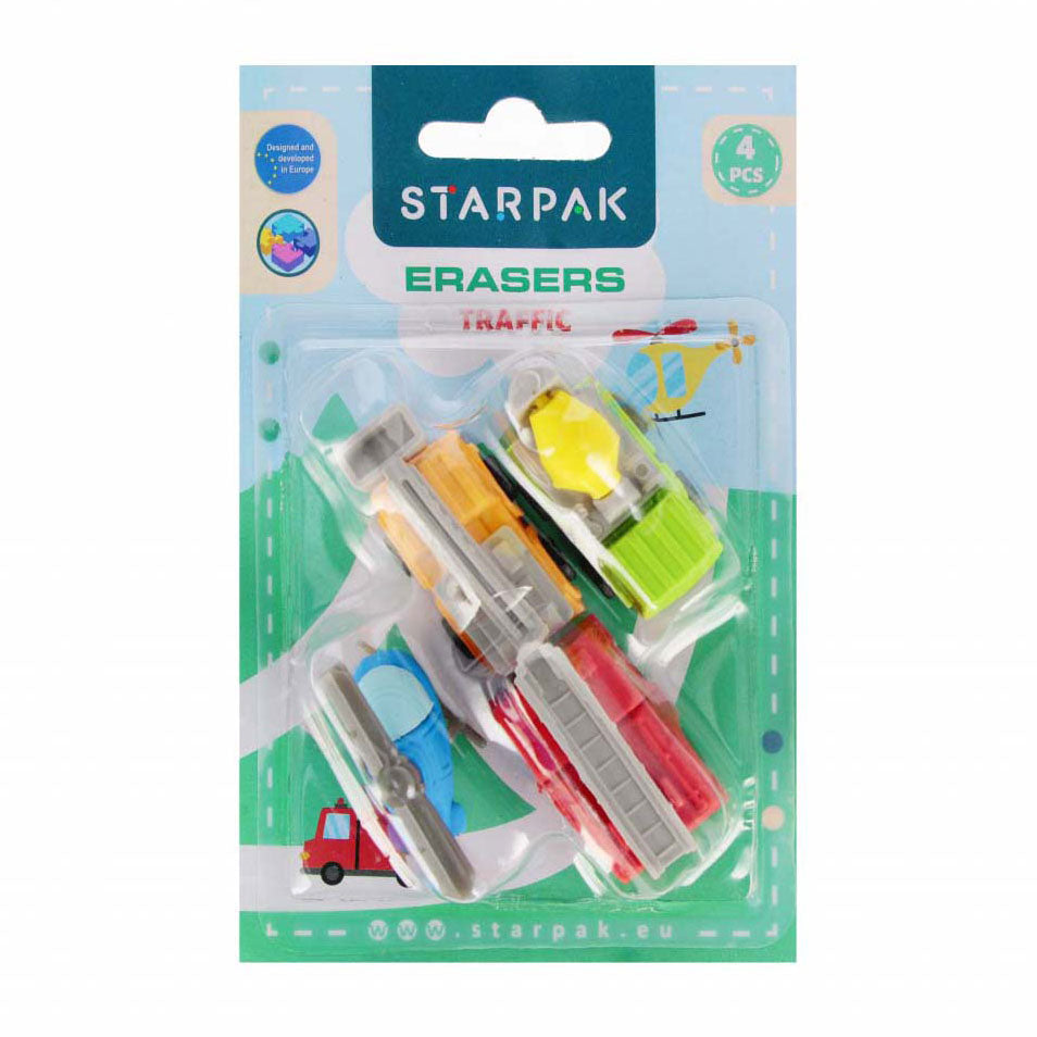 Eraser 3d puslespil trafik, 4 stk.