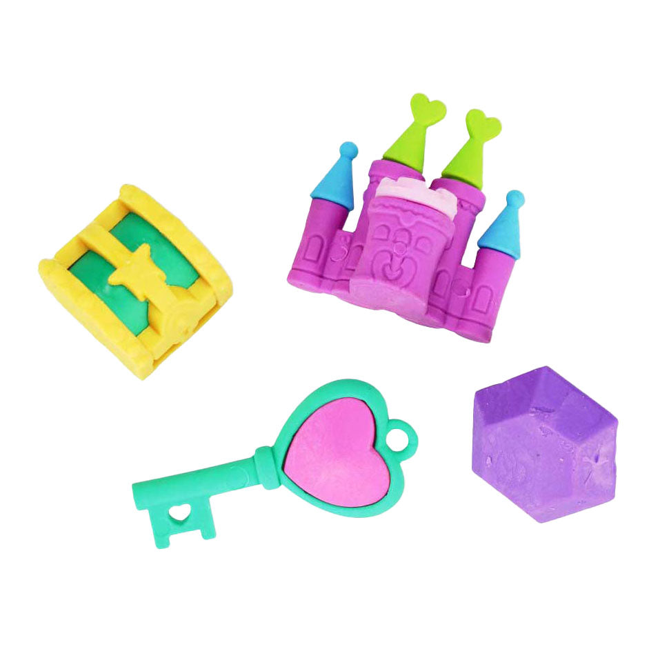 Viskelæder 3d puslespil prinsesse, 4 stk.