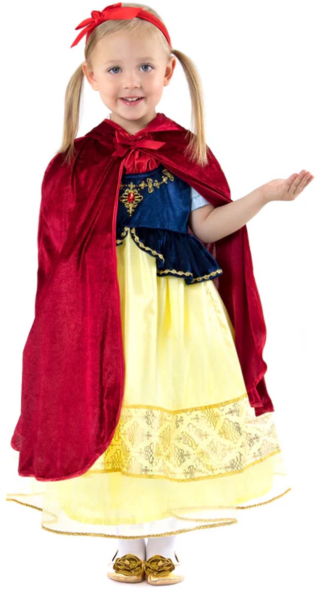 Små eventyr - rød kappe med hætte - størrelse L XL (5-9 år)