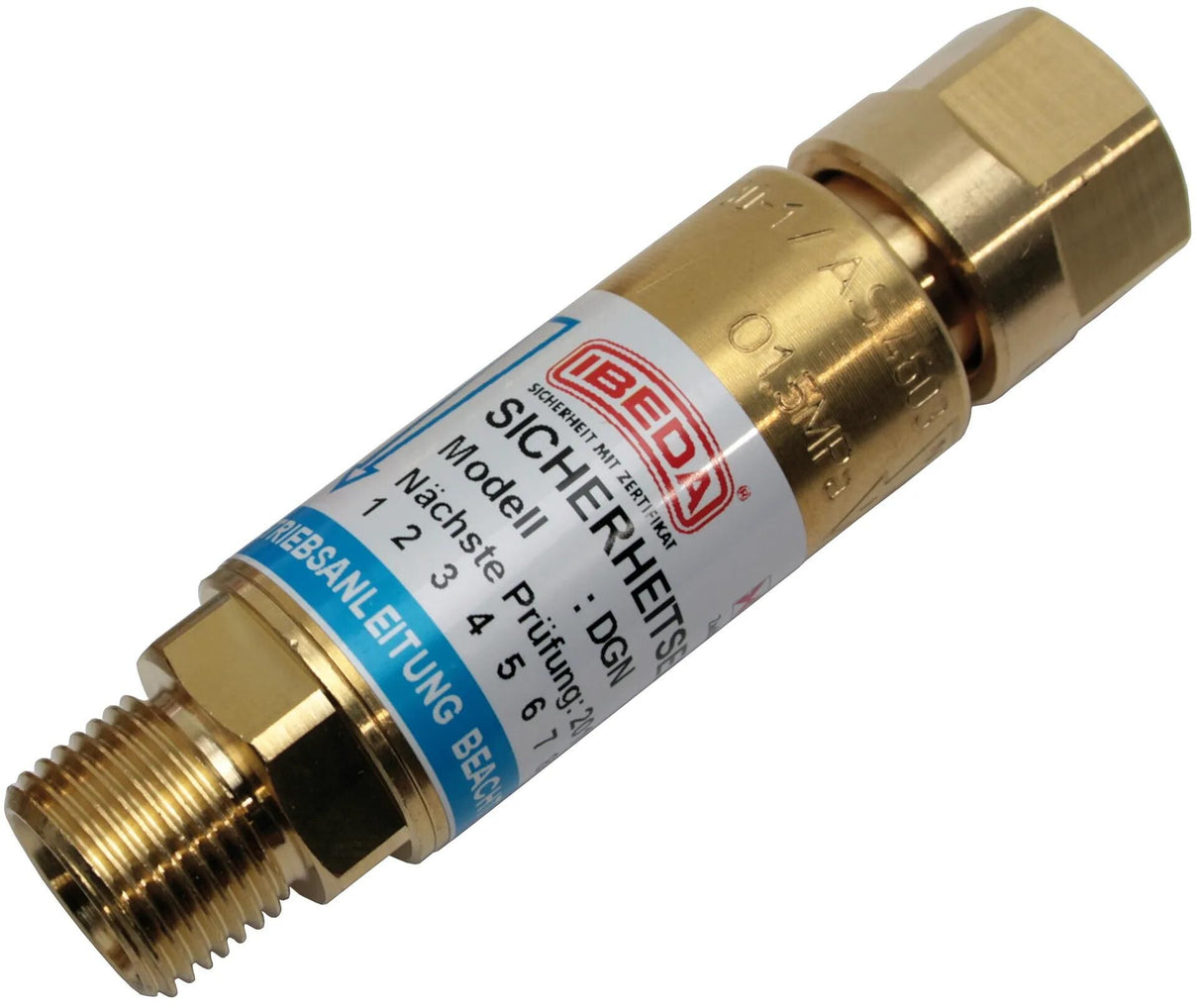 Wks sikkerhed ibeda fl.sikringer f.oxygen f.trykdæmper