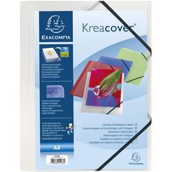 Exacompta hoekspannermap kreacover, a4, pp, transparant