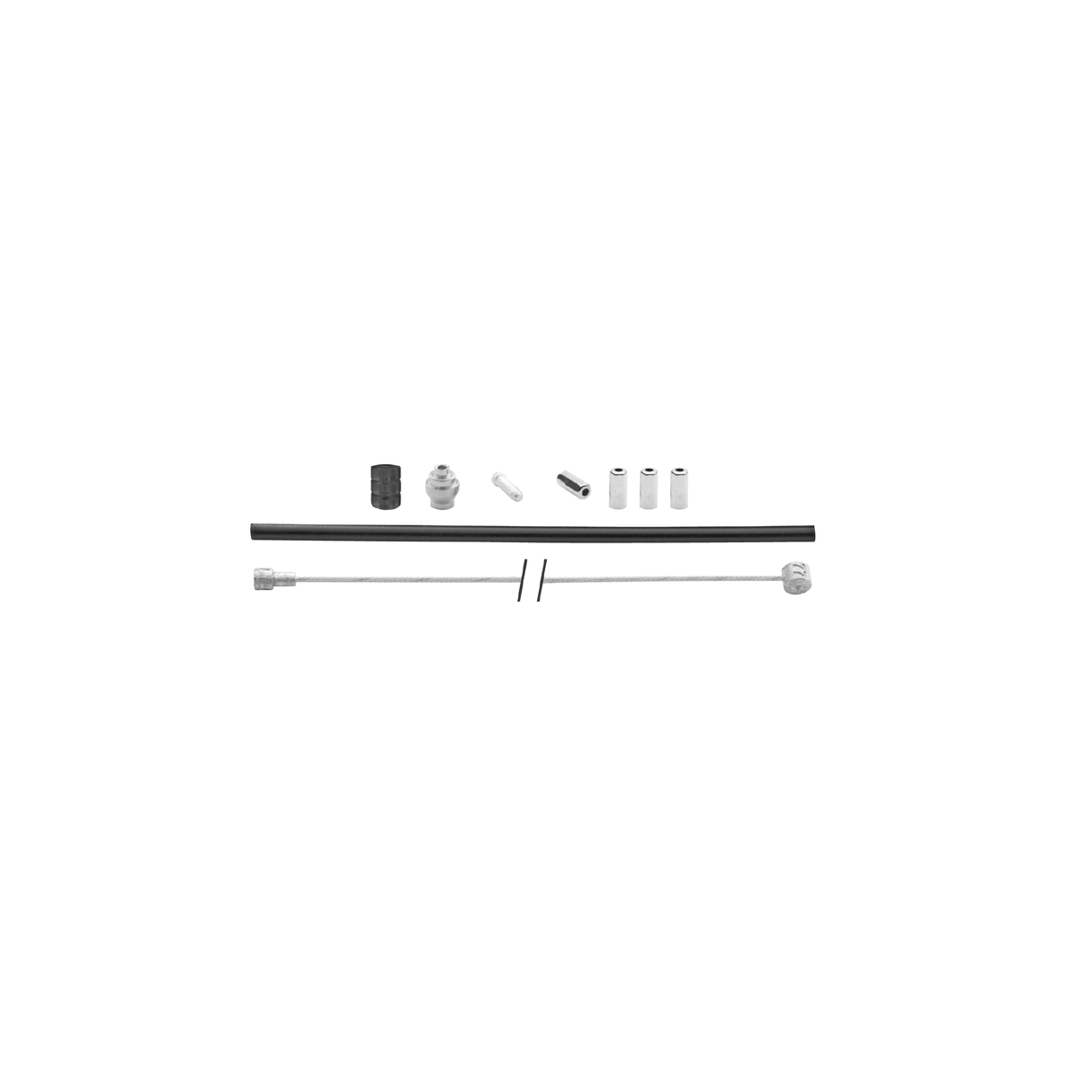 Universal Brake Cable Kit Elvedes 1700mm 2250mm galvaniseret - sort (på kort)