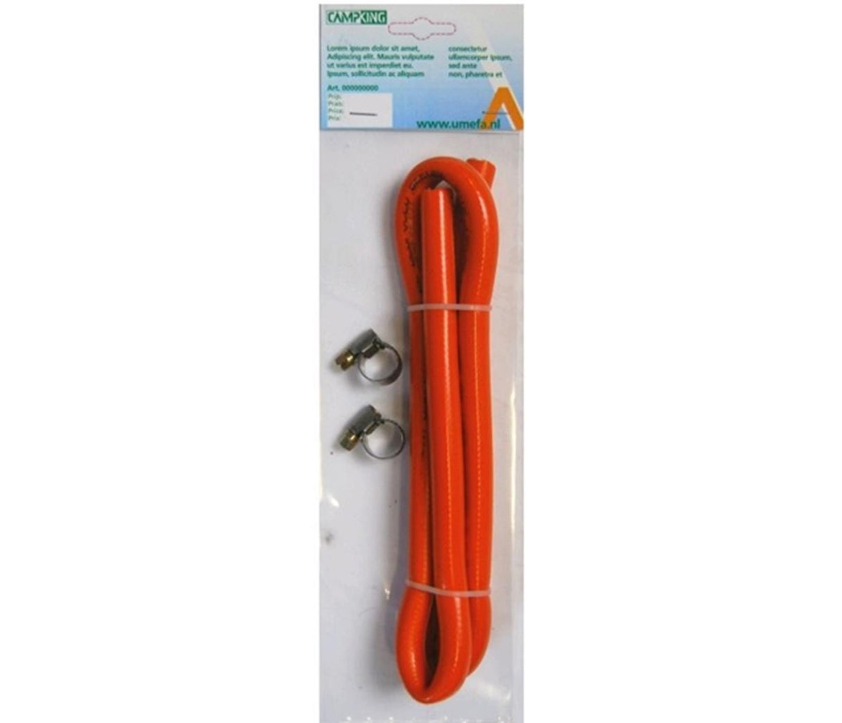 Camping umefa gasslange 100cm. + 2 klemmer