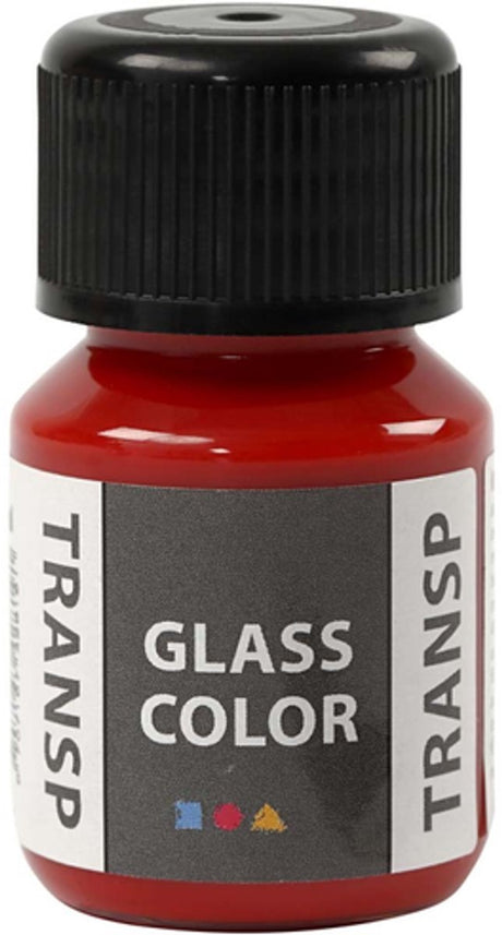 Creativ firma glas farve transparent, rød, 35ml