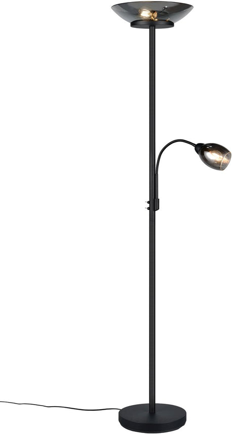 Rl live your light reality gerry - gulvlampe - sort mat - ekskl. 2x E27 4,9 W - lys kan skiftes separat - fleksibel