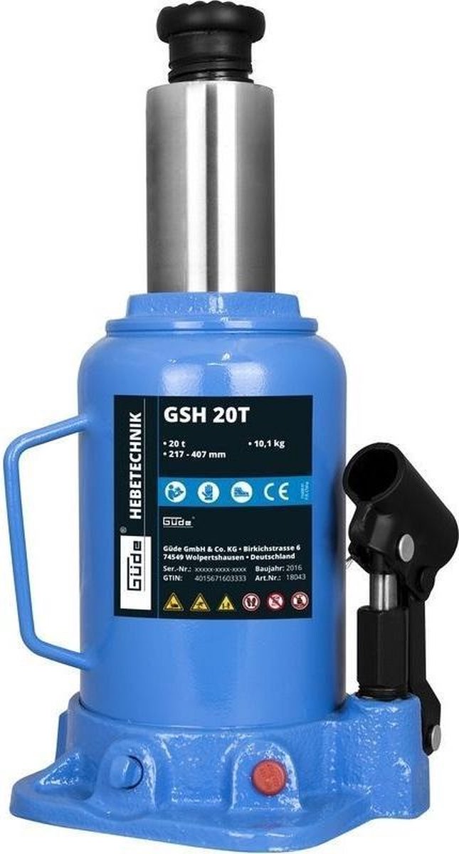 Güde hydraulisk flaske donkraft gsh 20 tons