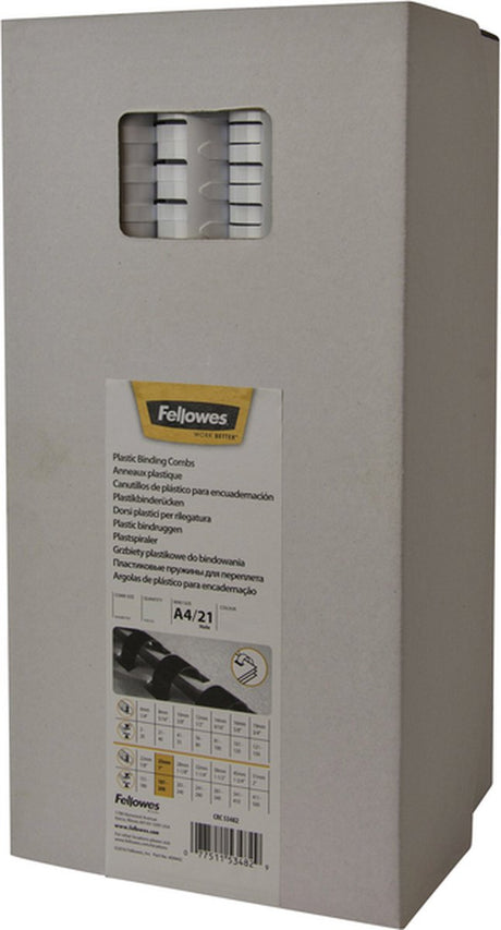 Fellowes bindingsryg - 6 mm - 21 ringe - a4 - blå - 100 stk.