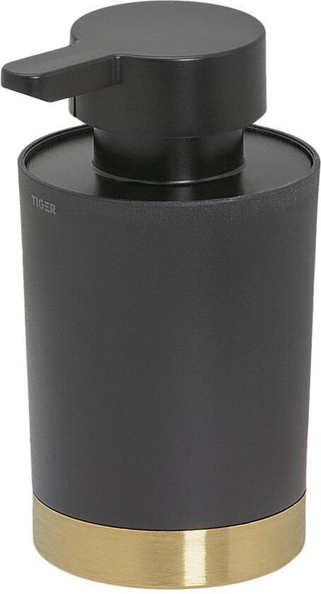 Tiger tune - sæbedispenser 180 ml - fritstående - guld børstet sort