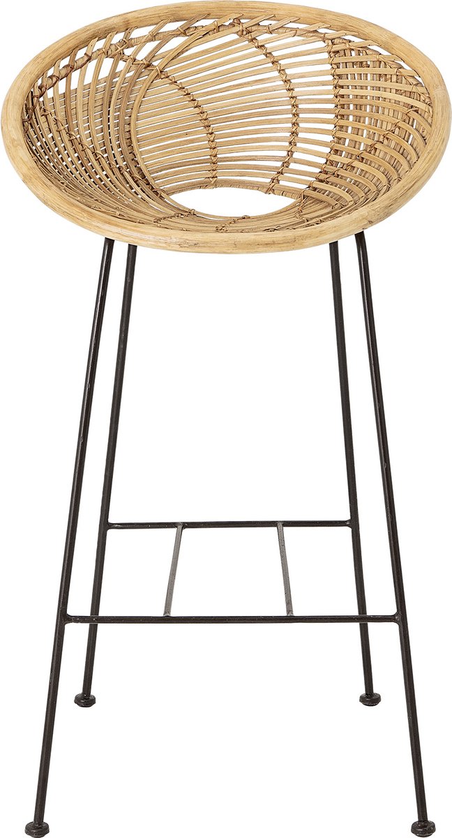 Bloomingville - yonne barstol - beige - rattan