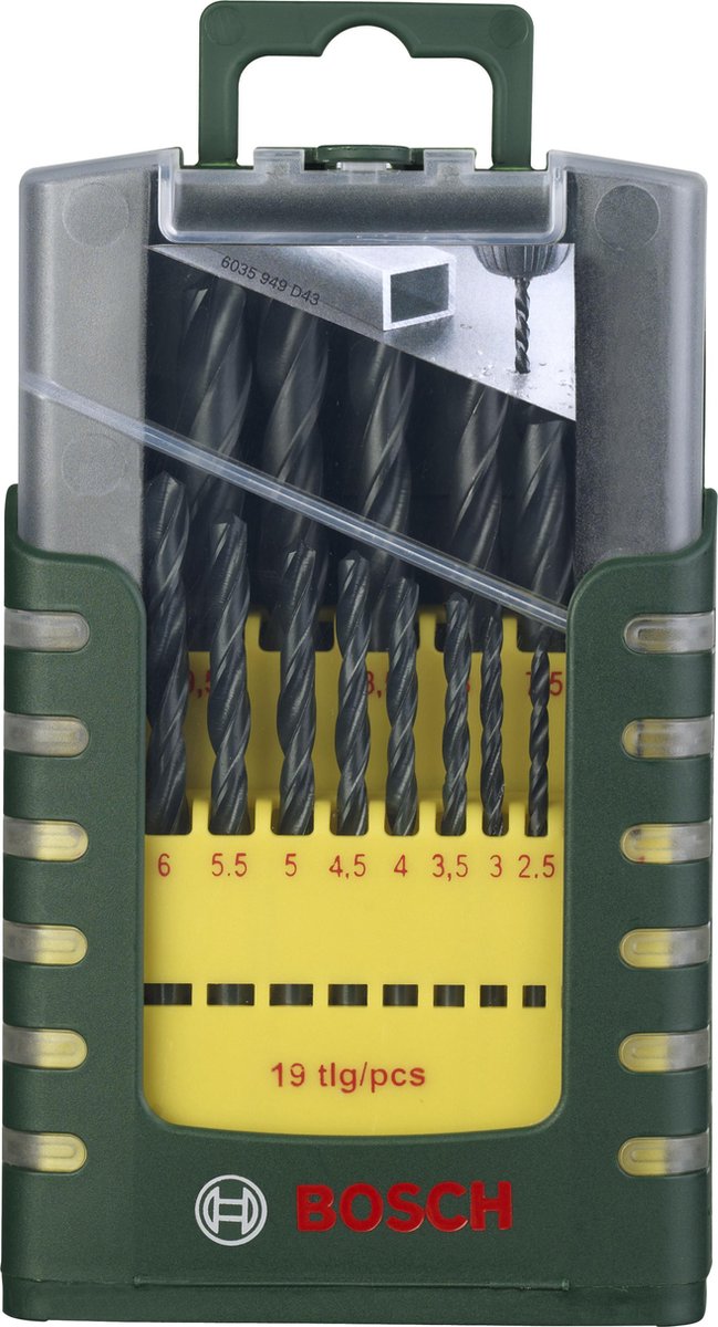 Bosch metalboresæt hss-r - 1-10 mm - 19 stk