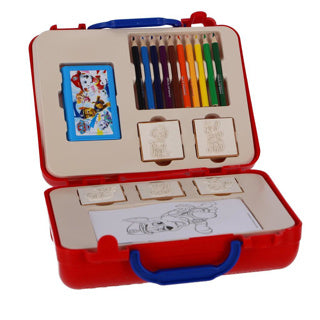 Multiprint Paw Patrol Rejsestempel og farvekuffert