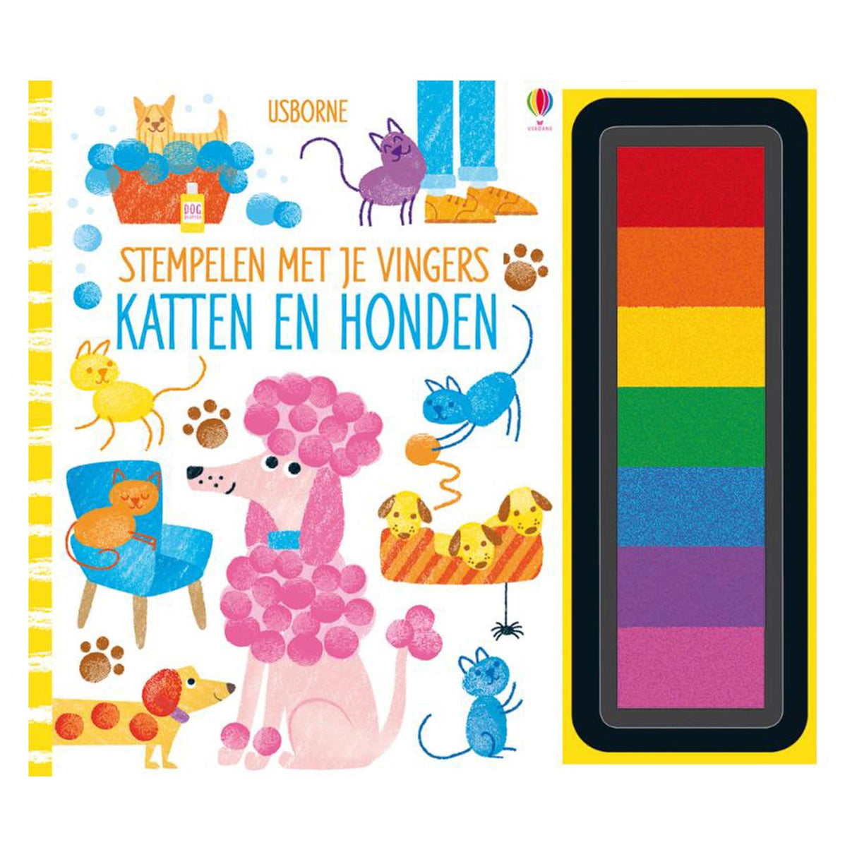 Stempling med fingrene - katte og hunde