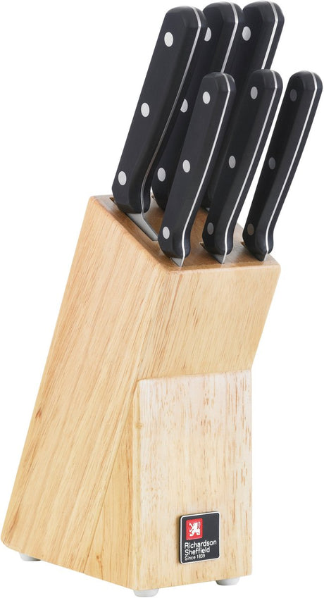 Richardson sheffield - cucina knivsæt - inklusiv knivblok - 6 stk