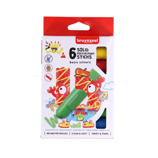 Bruynzeel gouache sticks sæt basic | 6 farver