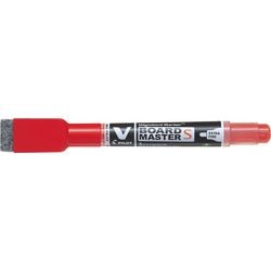 Marker v-board master eraser pilot ekstra fin rød