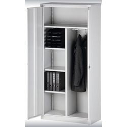 Garderobe bisley e782aag45445 melamin 914x400x1950mm grå