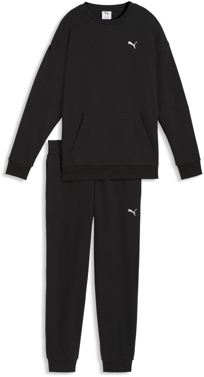 Puma afslappet sweatsuit tr cl træningsdragt til kvinder - sort