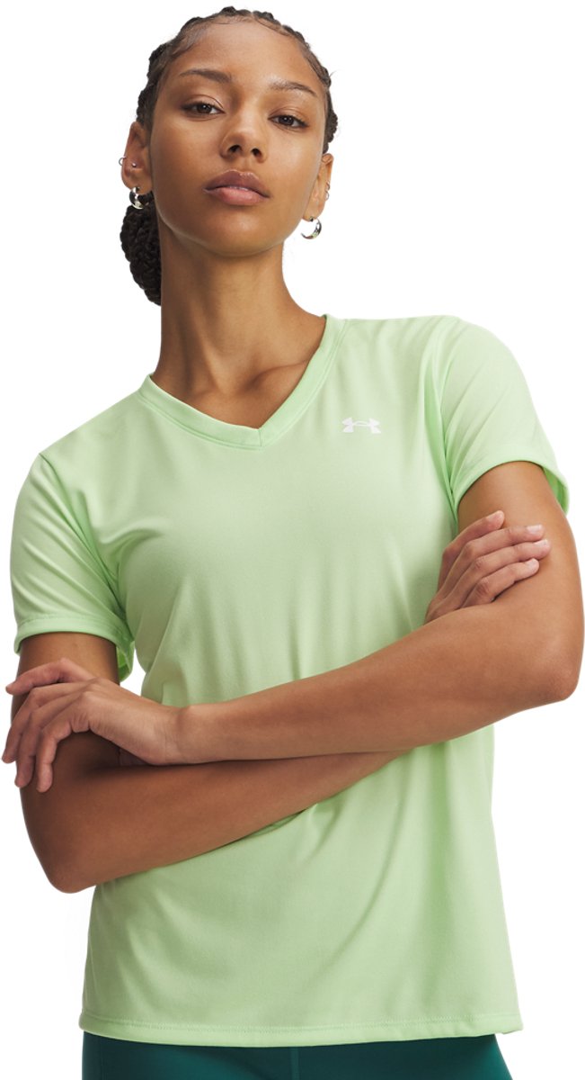 Under armour tech ssv - solid-grn sportstrøje til kvinder - lumos lime hvid