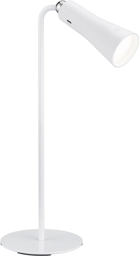 Rl live your light reality maxi - bordlampe - hvid mat - genopladelig - inkl. 1x SMD 2 W - 4-trins berøring - USB-forbindelse - batteristrøm - klemlampe