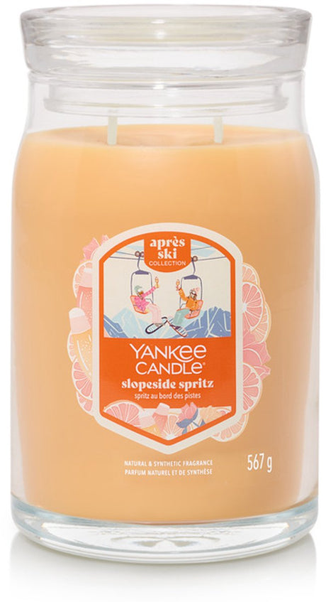 Yankee stearinlys - spritz på skråningen stor krukke duftlys - 90 brændende timer - to væge